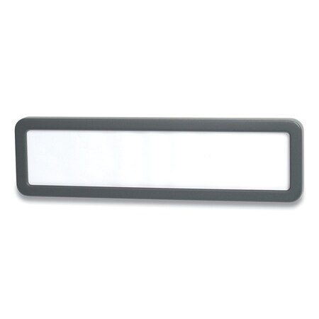 Officemate Verticalmate Plastic Name Plate, 9.25 x 0.88 x 2.63, Gray OIC29222